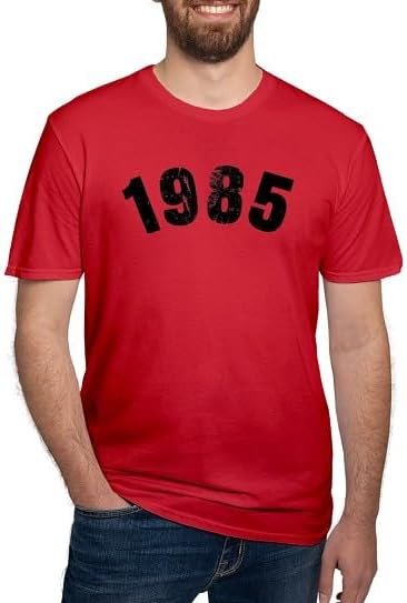 CafePress 1985 Year Vintage T Shirt Men's Semi-Fitted Classic Cotton T-Shirt - Red