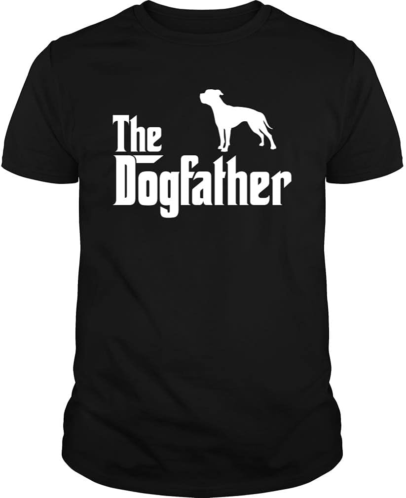 The Dogfather American Bulldog Tshirt - Unisex Tee - Black
