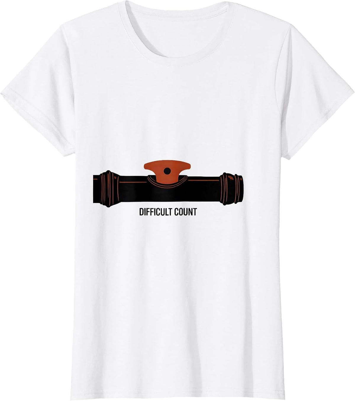 Difficult Count Funny Flute Musician Humor Music Lover Gift T-Shirt - White