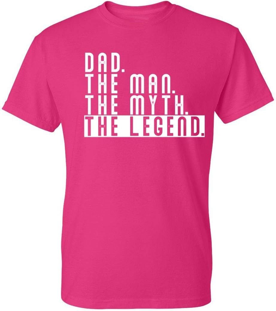 Kropsis Dad. The Man. Myth. Legend. Men's T-Shirt - Heliconia Pink