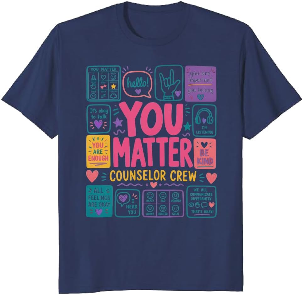 Counselor Crew Trail of Kindness Keep Going You Matter School Appreciation T-Shirt - S4