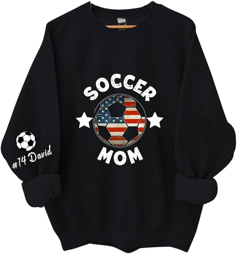 Personalized Soccer Mom Shirt & Sweatshirt for Women - A06