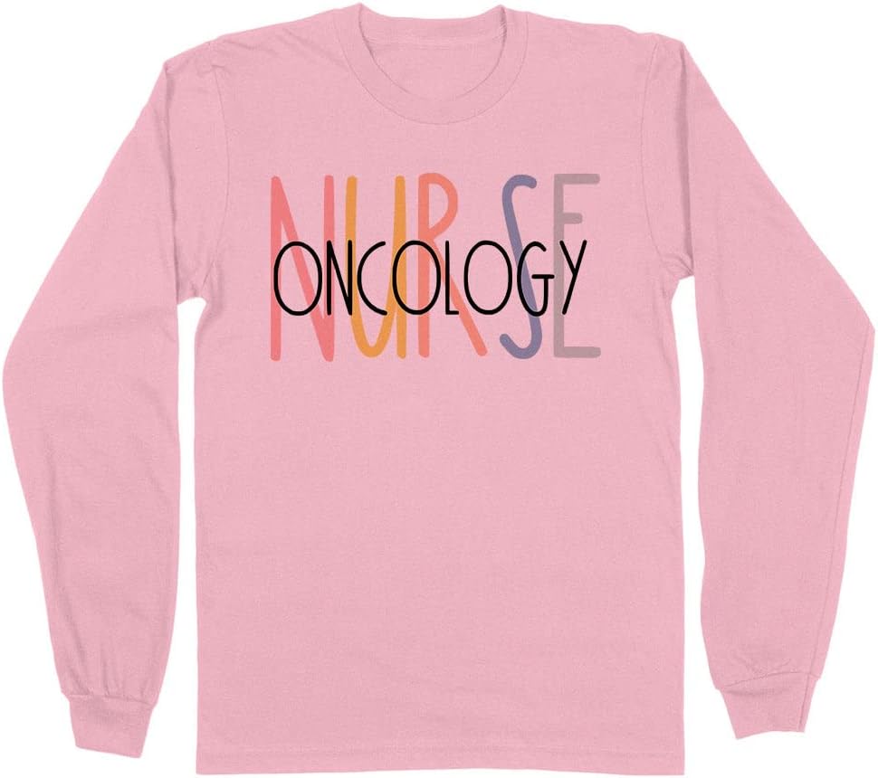Simple Oncology Nurse Long Sleeve Shirt Unisex - Pink