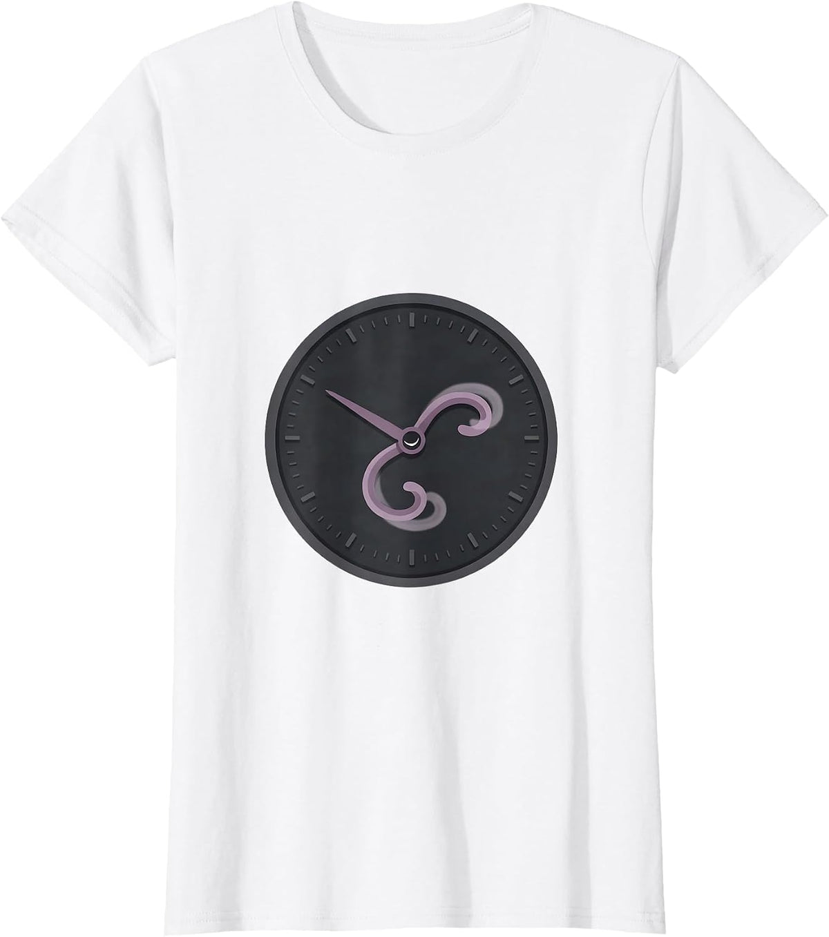 Cat Tail Clock Whimsical Literary Wonderland Fan T-Shirt - White