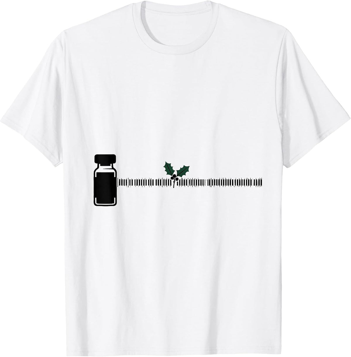 Men's Prescription Vial Tally Tick Funny Pharmacy Tech Christmas T-Shirt - White