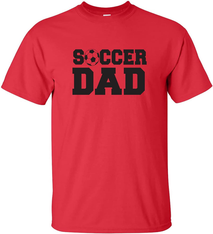 zerogravitee Soccer Dad Adult Short Sleeve T-Shirt in 9 Colors - Red