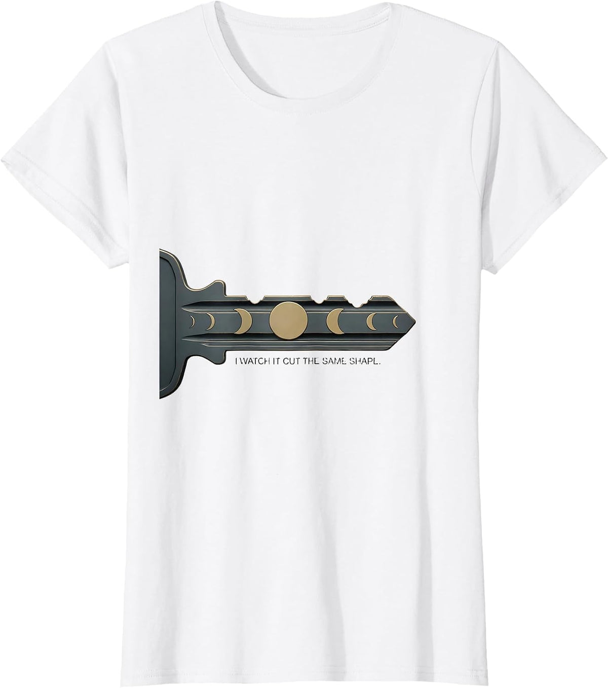 I Watch It Cut The Same Shape Astronomy Lunar Cycle T-Shirt - White