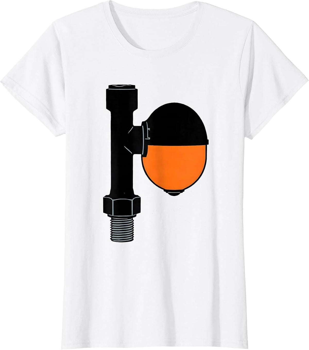 Plumber Toilet Fill Valve Funny Pipefitter Occupation Humor T-Shirt - White