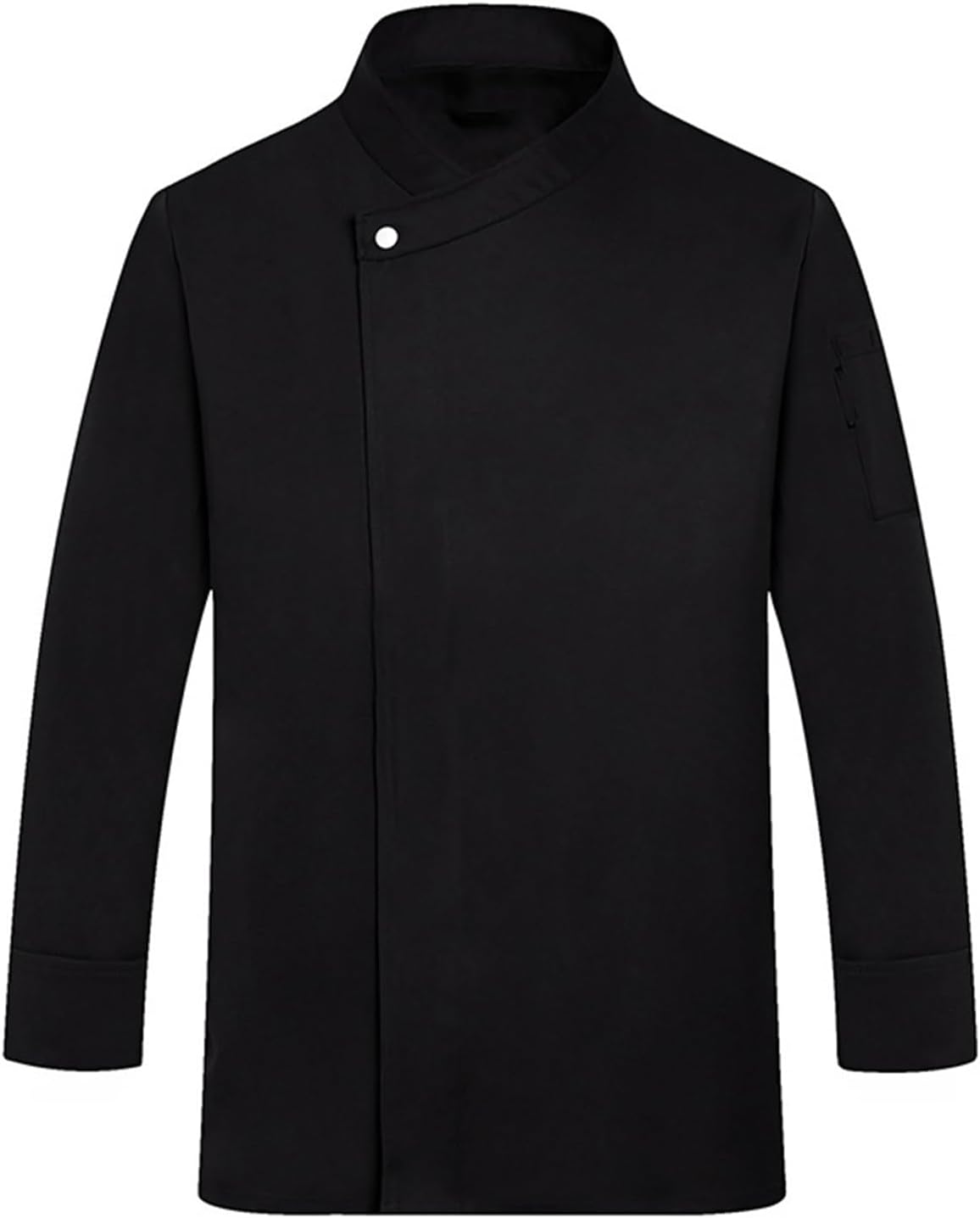 Chef Jacket for Men Women Lightweight Unisex Long Sleeve Outfit for Work Bakery - 16 Black