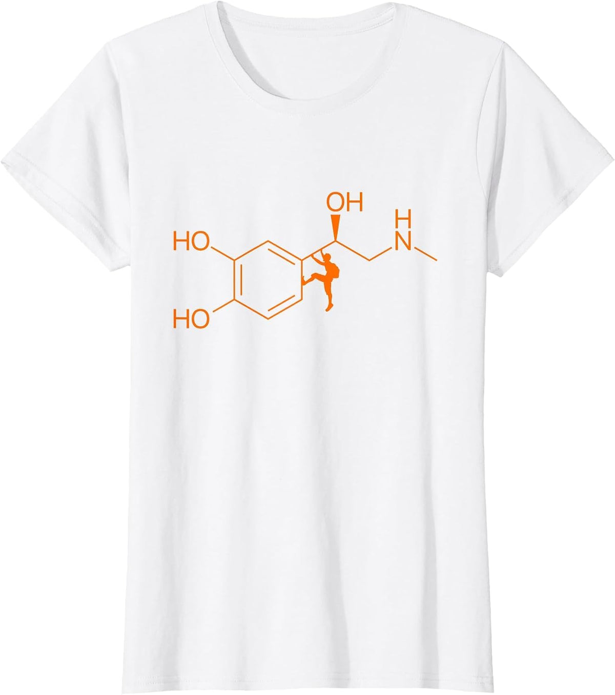 Funny Climbing Adrenaline Formula, Rock Climber T-Shirt - White
