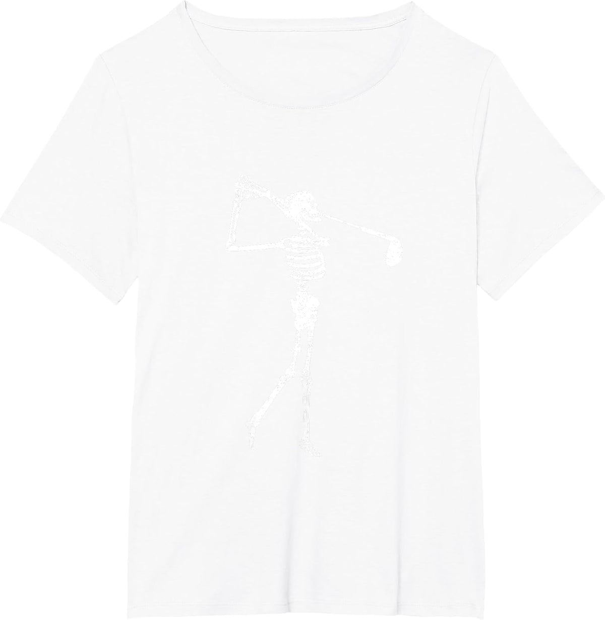 Skeleton Golf Player Funny Halloween Golfing Sports Golfer T-Shirt - White