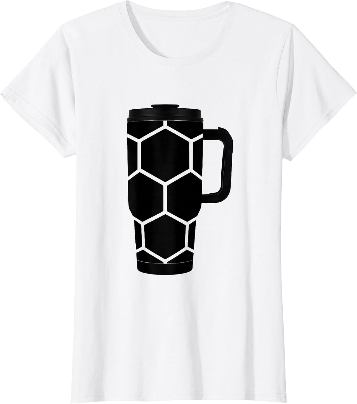Soccer Dad Travel Mug Ball Graphic Tee T-Shirt - White