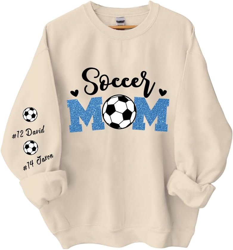 Personalized Soccer Mom Shirt & Sweatshirt for Women - A01