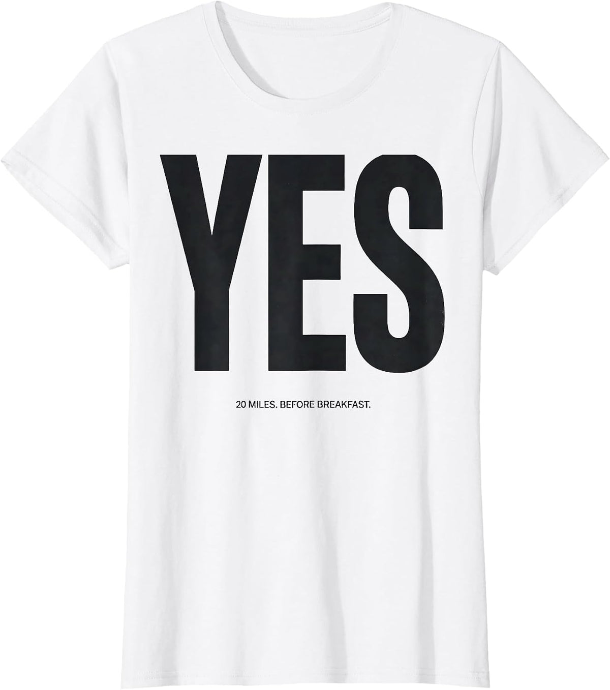 Yes 20 Miles Before Breakfast Funny Runner Marathon Gift T-Shirt - White