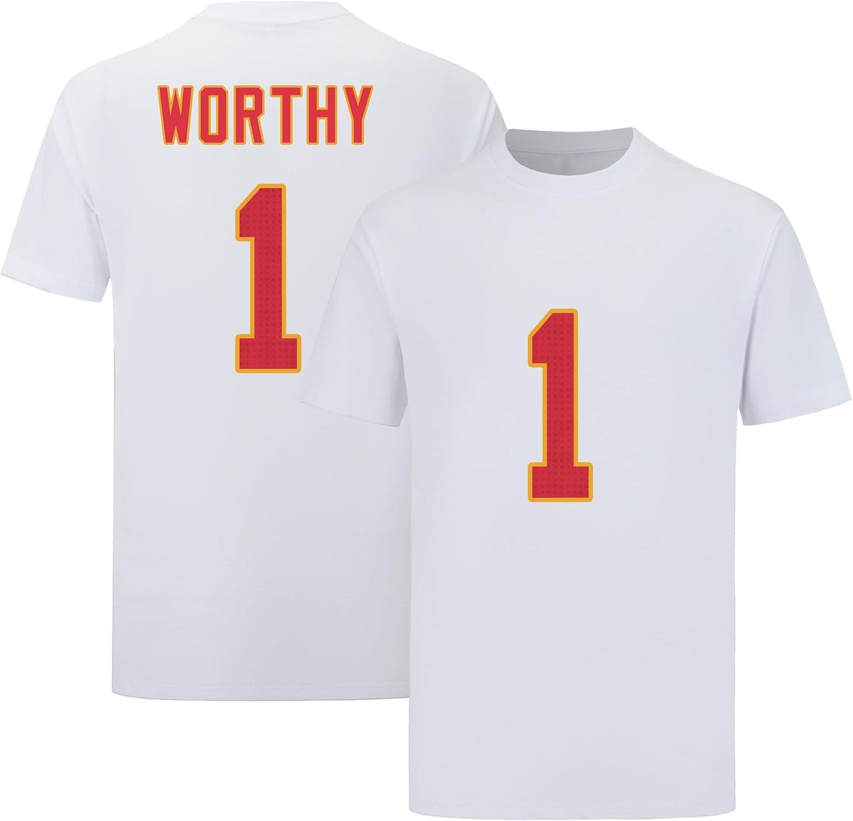 Mens/Women/Kid Football Stitched T-Shirt - White-1