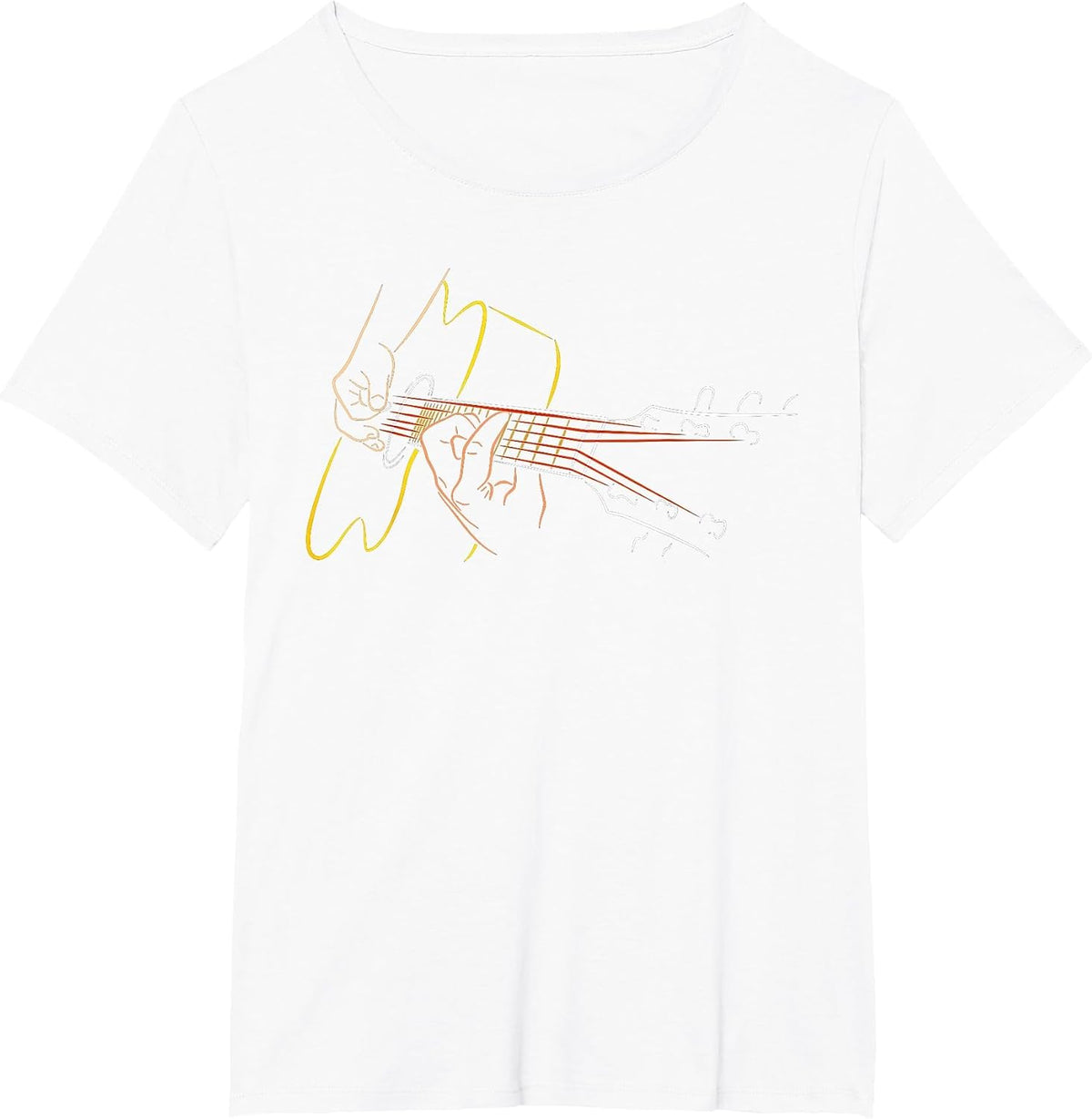 Acoustic Guitar Player Tshirt Great Guitarist or Band T-Shirt - White