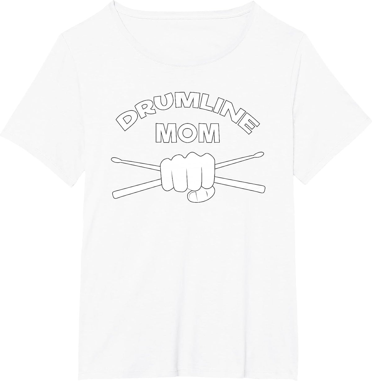Drumline Mom Music Marching Band Support T-Shirt - White