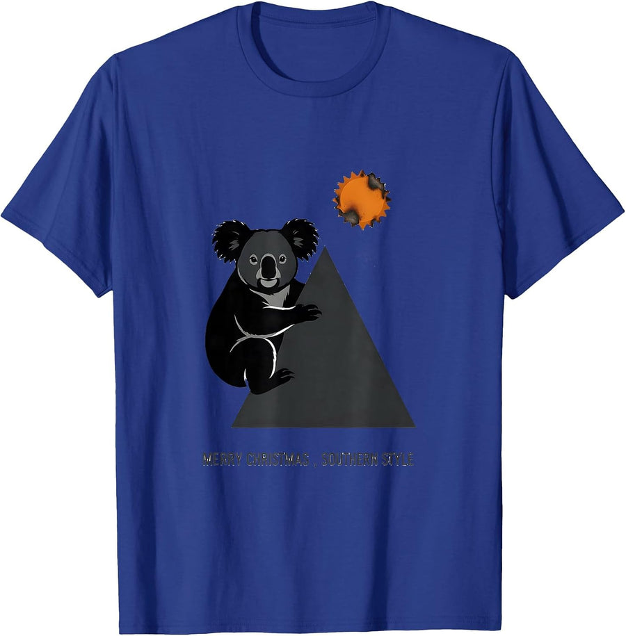 Merry Christmas Southern Style Funny Koala Lover Australian T-Shirt - Royal Blue
