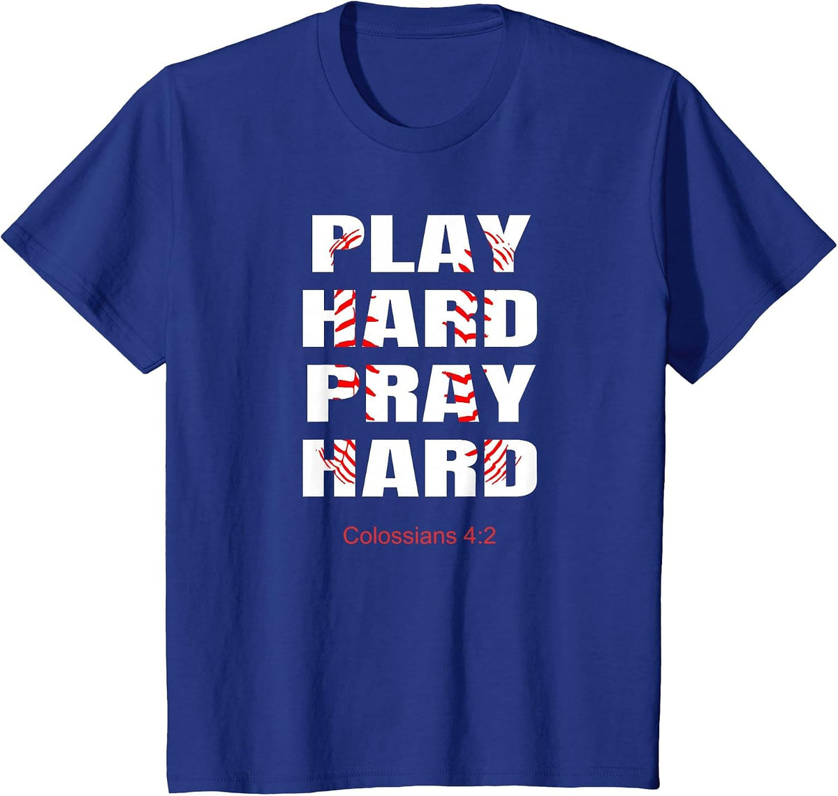 Baseball Player Christian Athletic Wear Bible Verses Athlete T-Shirt - Royal Blue