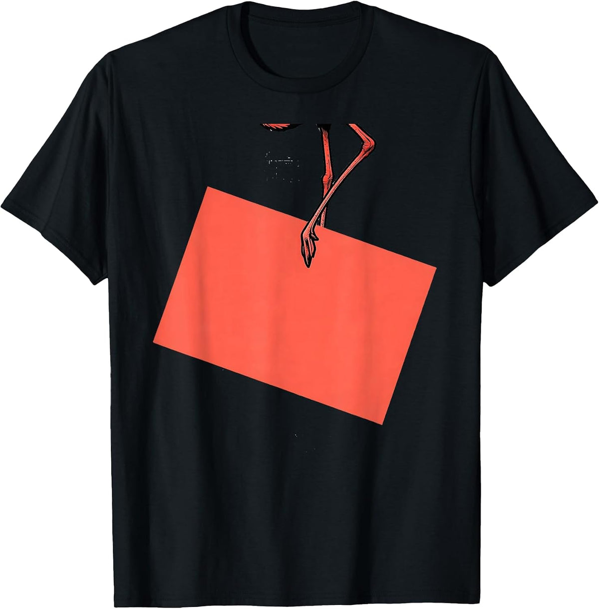 Men's Suspended Flamingo Pink Novelty Bird Humor Gift T-Shirt - Black