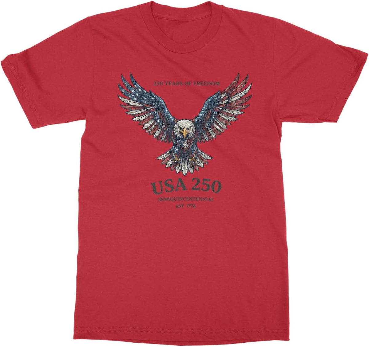 American Eagle 250 Years of Freedom USA 250 Unisex T-Shirt - Red