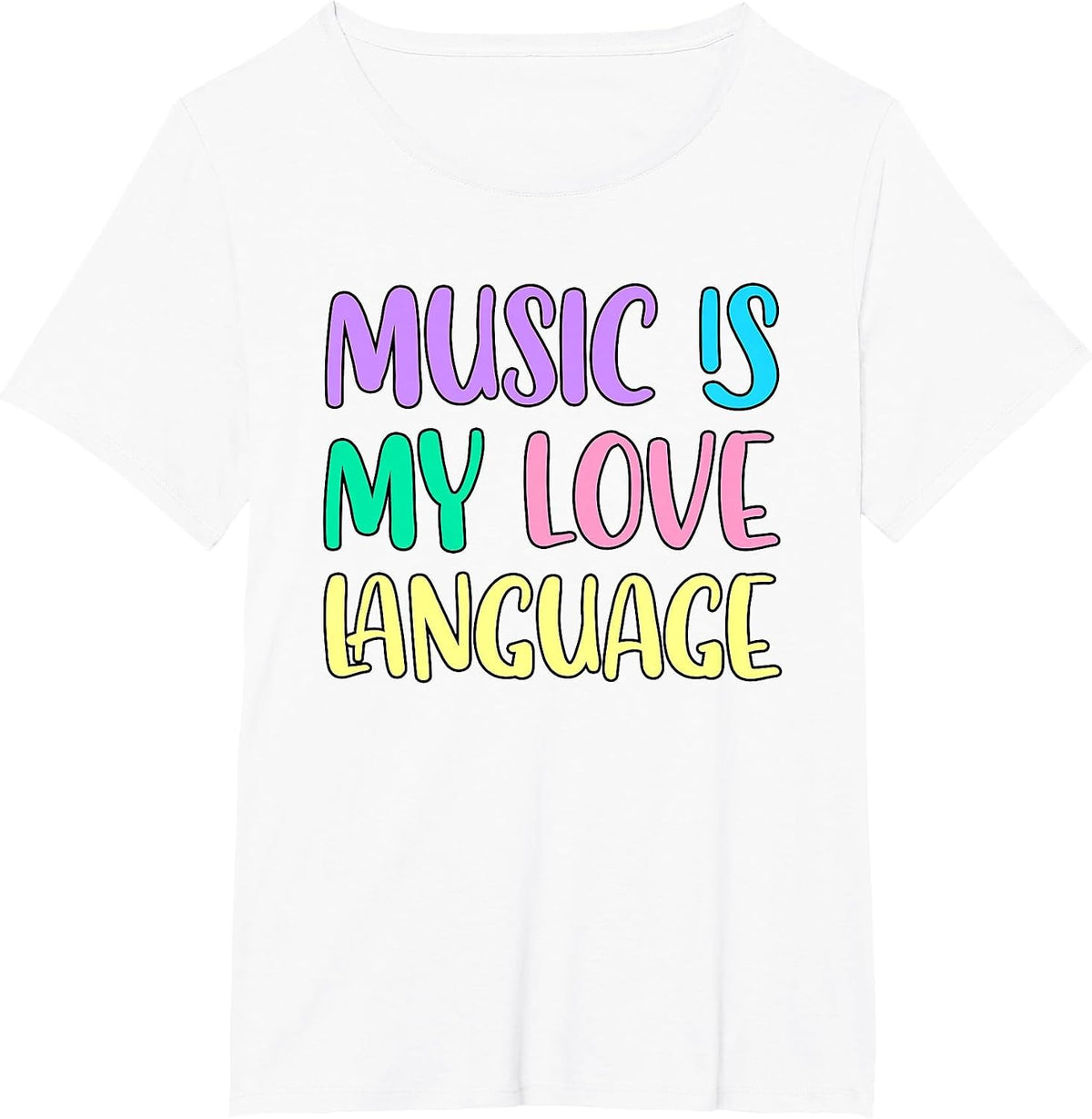 Music is My Love Language T-Shirt - White