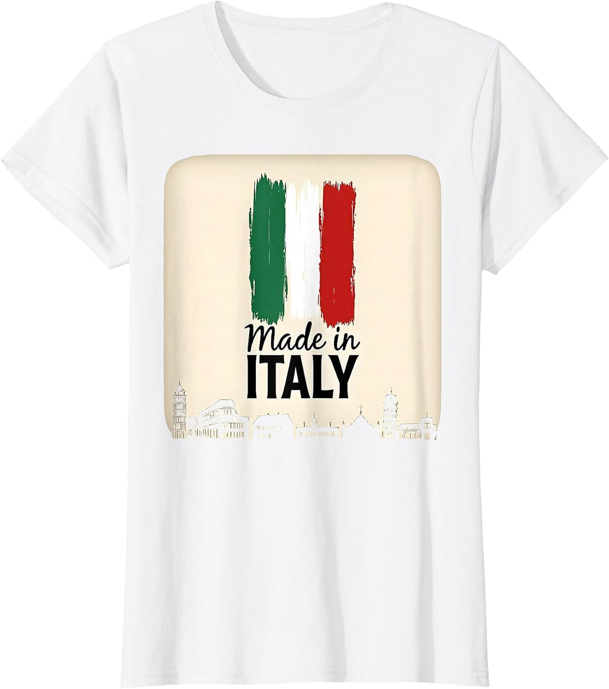 Mademark Italian & Italian-American T-Shirt - White-italian Pride Made in Italy Patriotic Flag