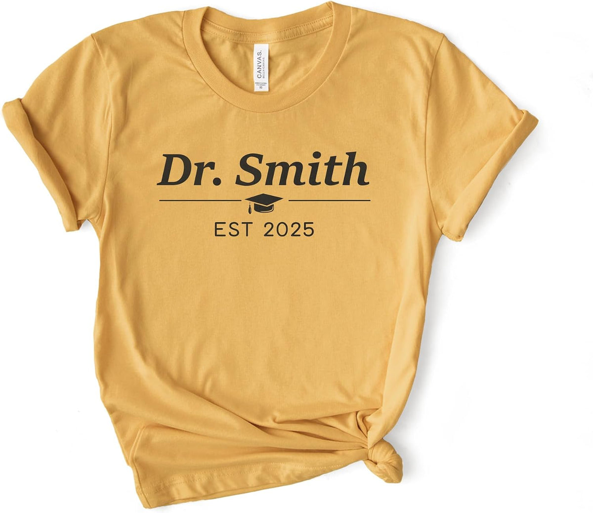 Phd Shirt, Phd Graduation Tee, Doctor Gift, Graduation Doctorate Personalized, Bella Canvas® Soft-Feel Unisex Tee - Heather