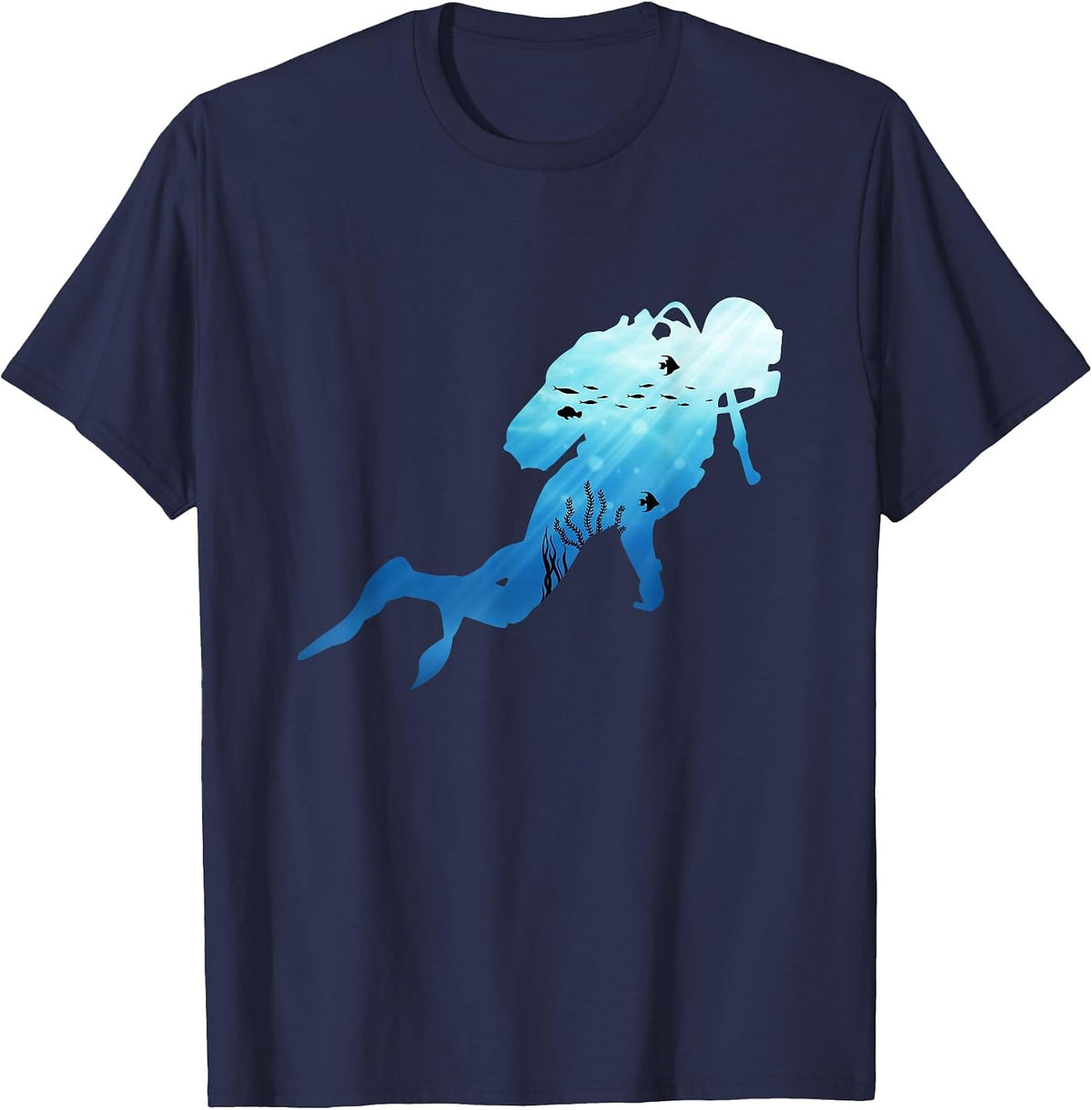 Scuba Diving - Underwater Ocean Lover Scuba Diver Trainer T-Shirt - Navy Blue