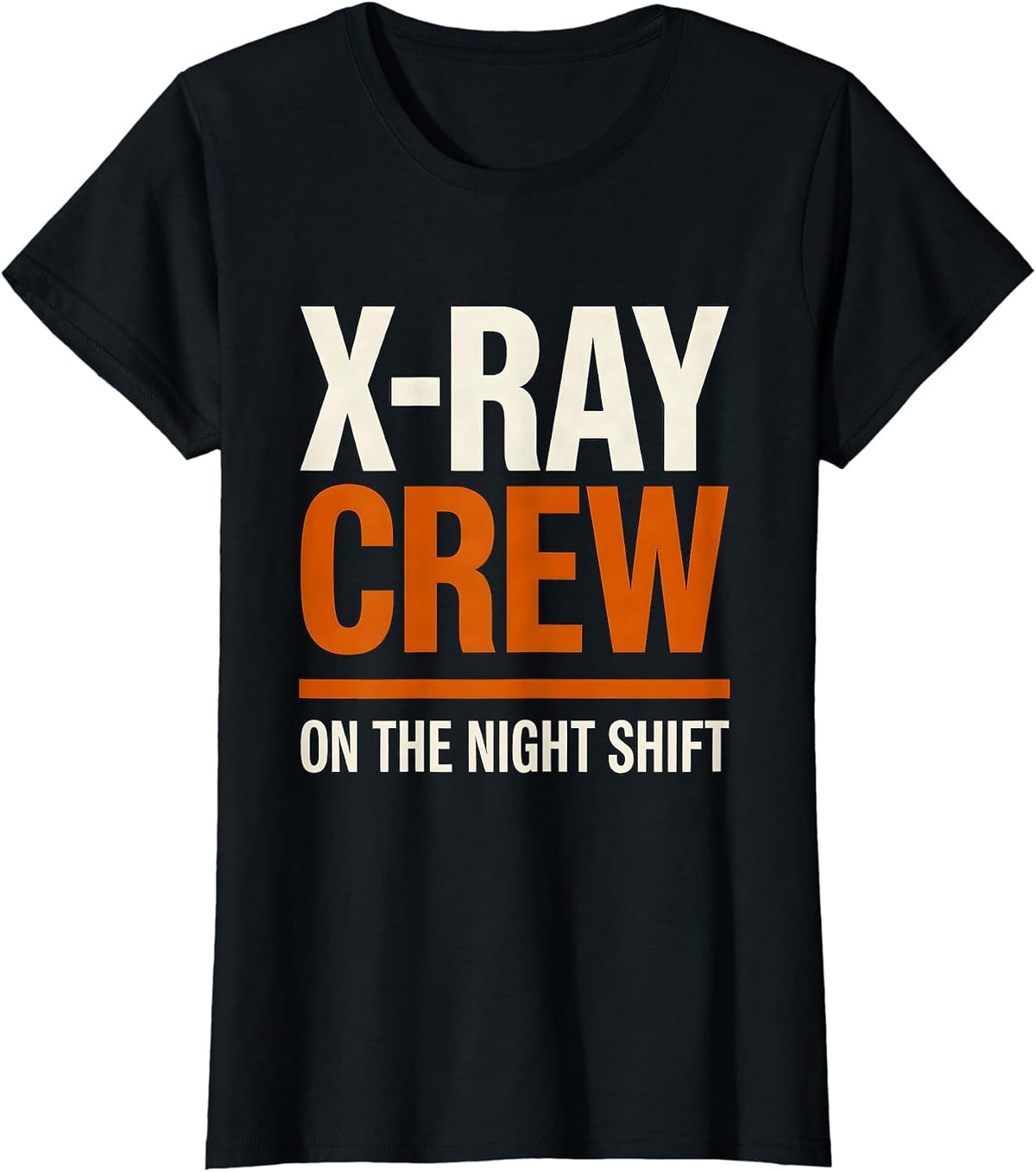 X-Ray Crew On The Night Shift Funny Halloween Radiology Tech T-Shirt - Black