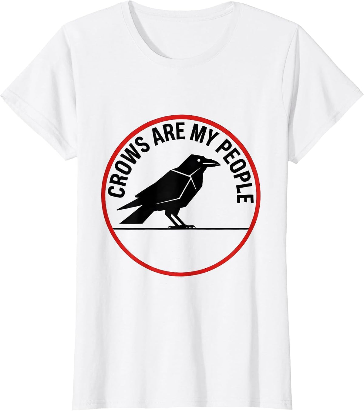 Crows Are My People Bird Lover Design T-Shirt - White
