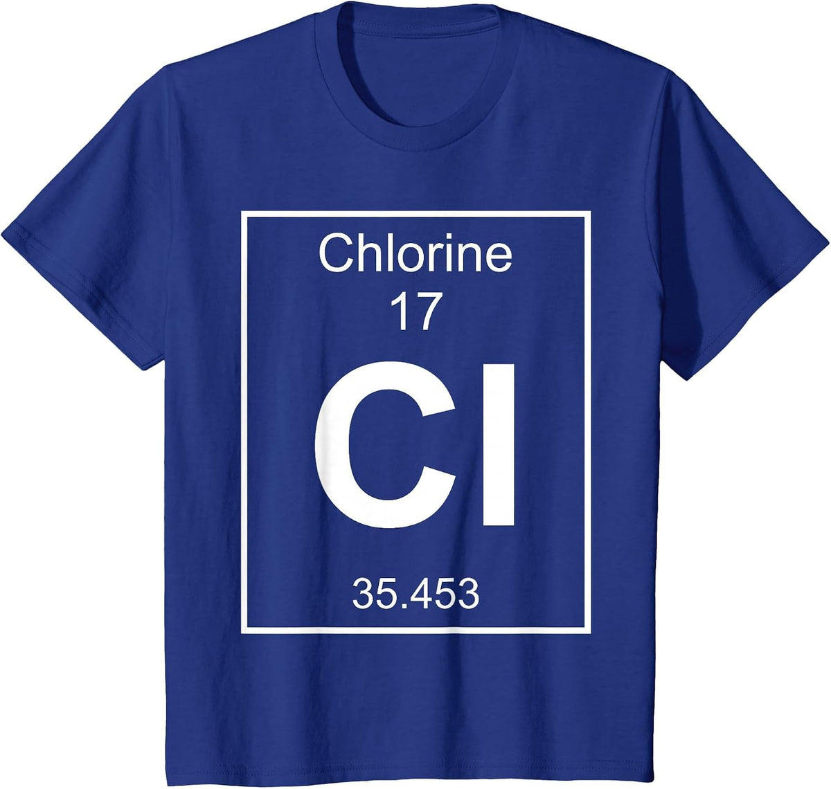 Chlorine Element Costume Periodic Table Chemistry Fun T-Shirt - Royal Blue