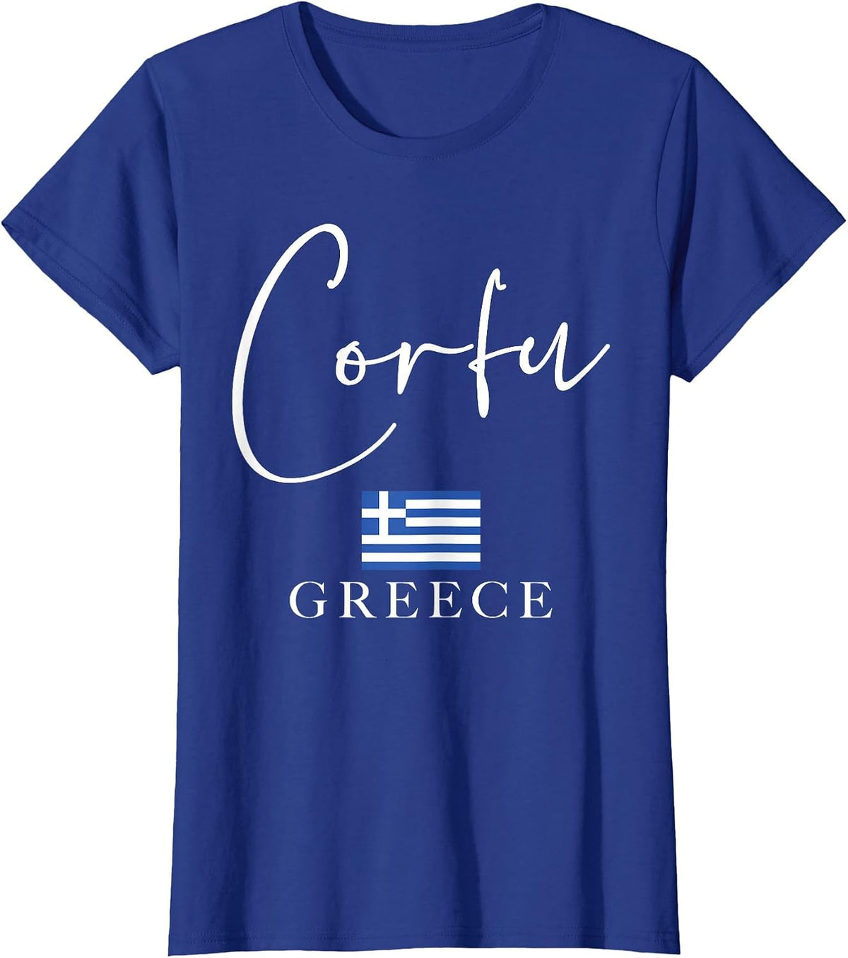 Greece Flag Vacation - Island Corfu T-Shirt - Royal Blue