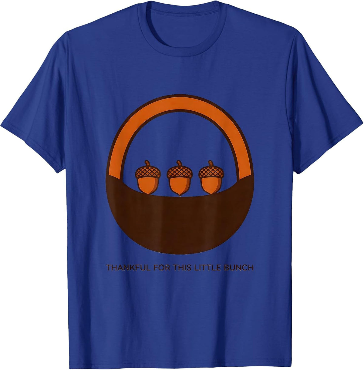 Thankful For This Little Bunch Autumn Teacher Preschool Kids T-Shirt - Royal Blue