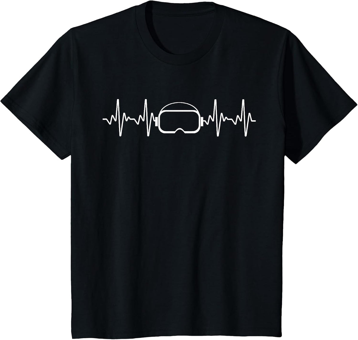 Cool Virtual Reality for Men Women Gaming VR Gamer Headset T-Shirt - Black