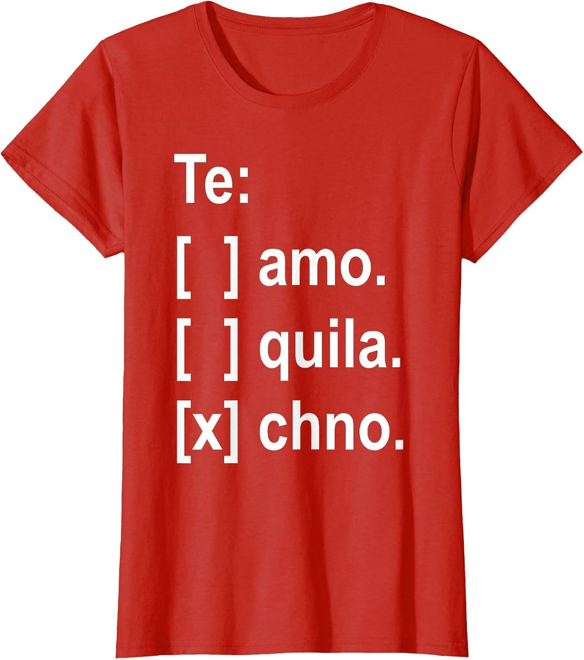 Te Amo Tequila Techno T-Shirt - Red