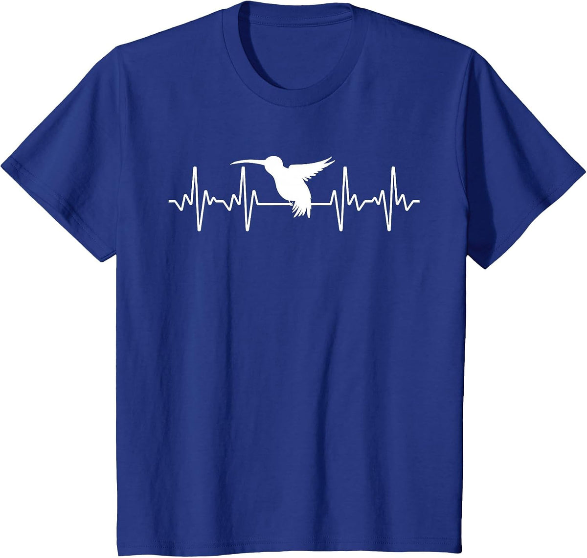 Cool Hummingbird for Men Women Heartbeat Bird Lover Birding T-Shirt - Royal Blue