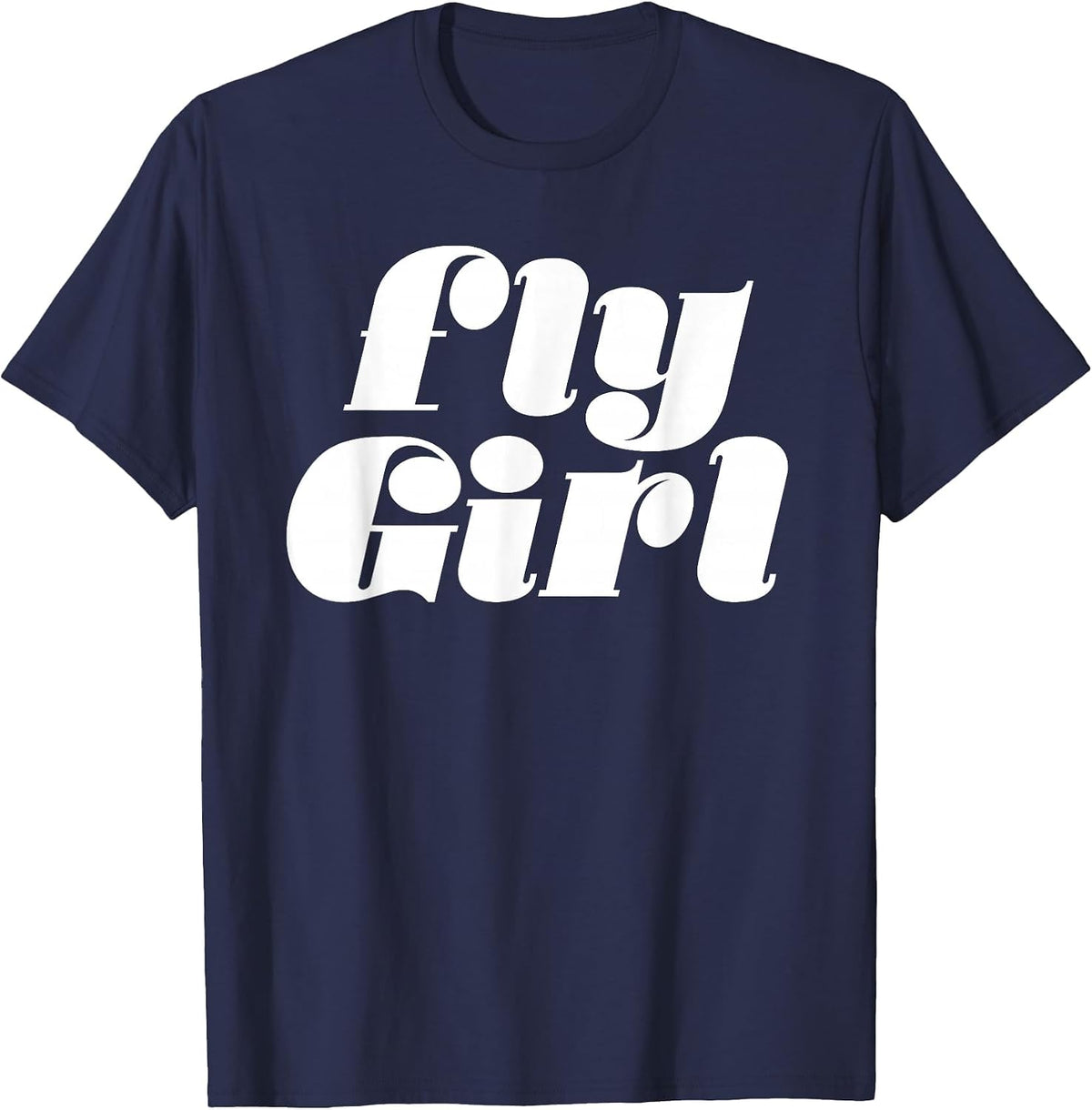 Fly Girl 80s 90s Old School Hip Hop T-Shirt - Navy Blue