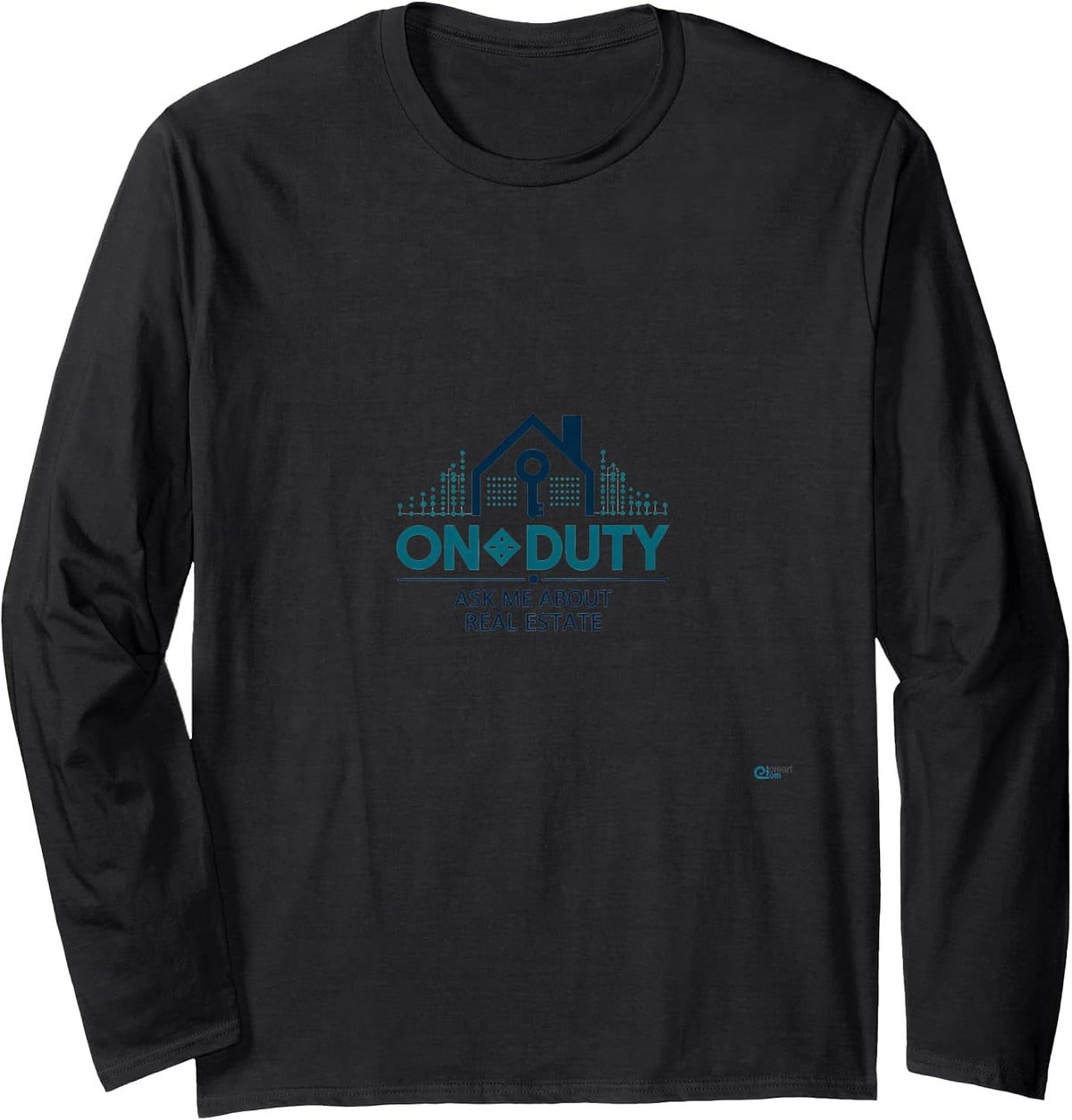 Ask Me About Real Estate: Realtor On Duty Long Sleeve T-Shirt - Adult Unisex Black