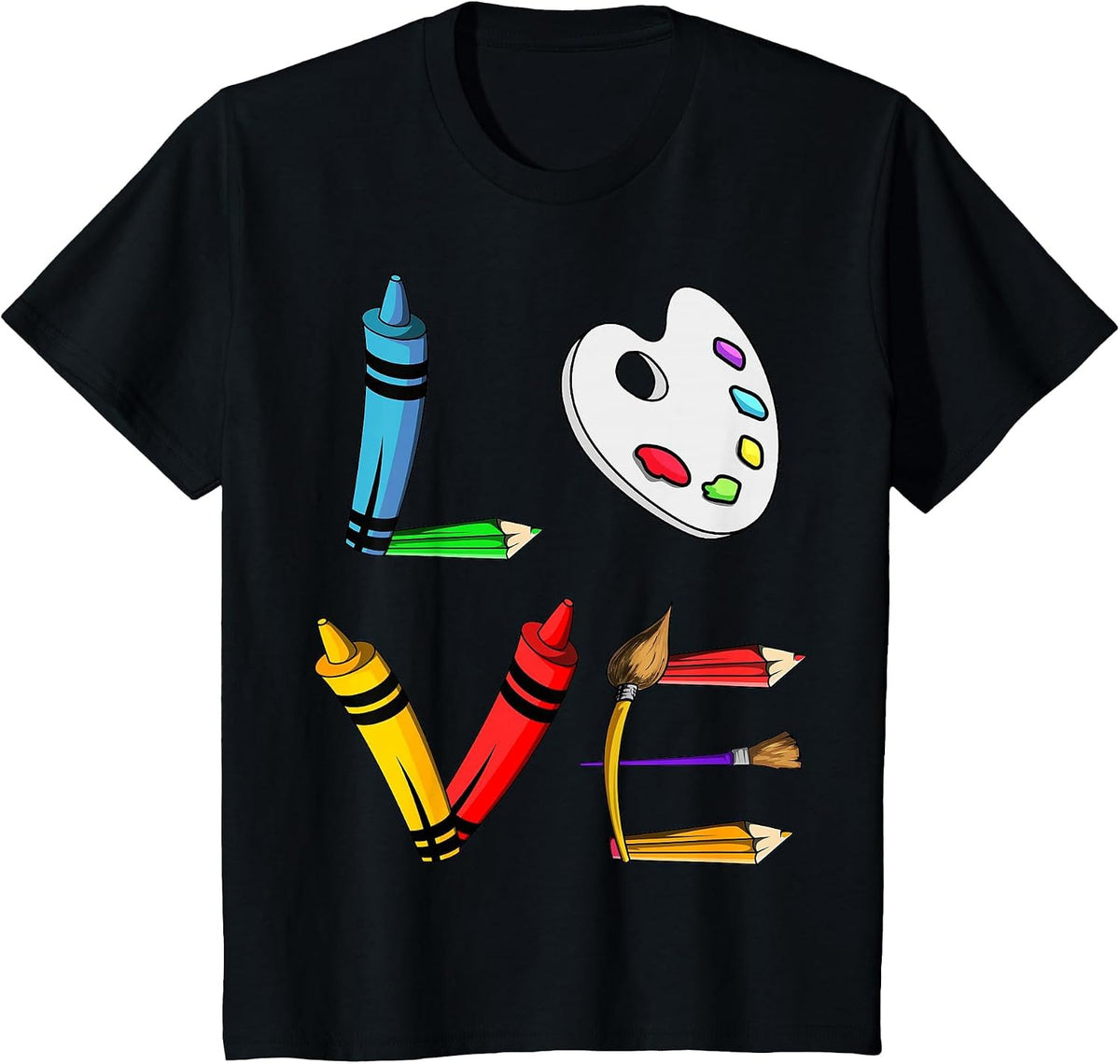 Love Art T Shirt T-Shirt - Black