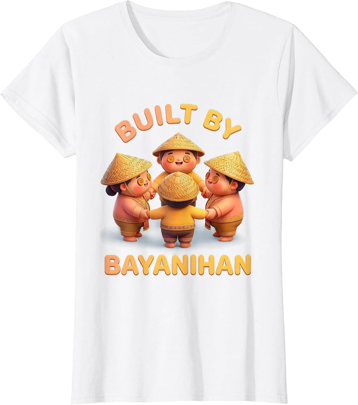 Built by Bayanihan Filipino Pride Design T-Shirt - White
