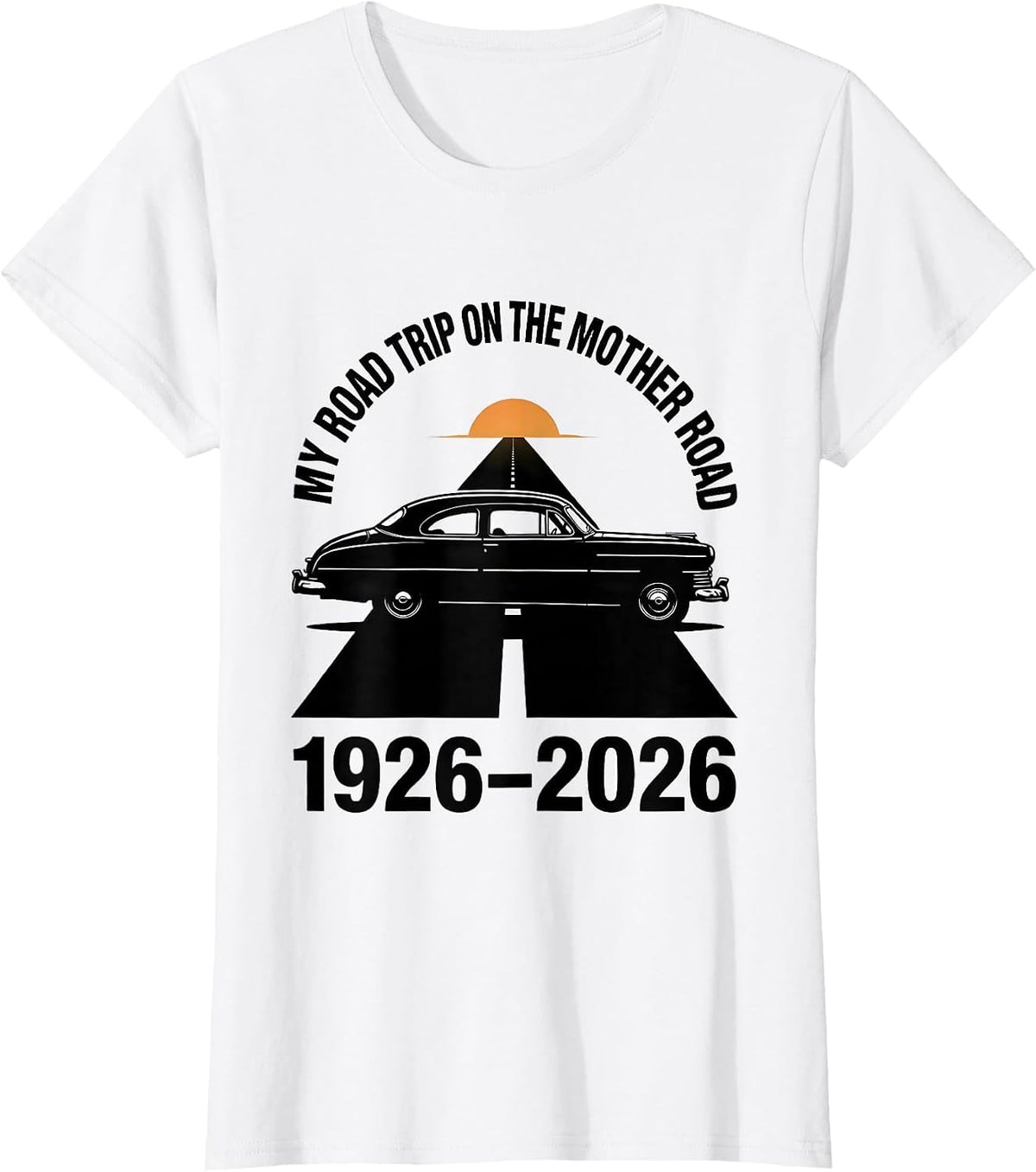 My Road Trip On The Mother Road, 1926-2026 Vintage T-Shirt - White