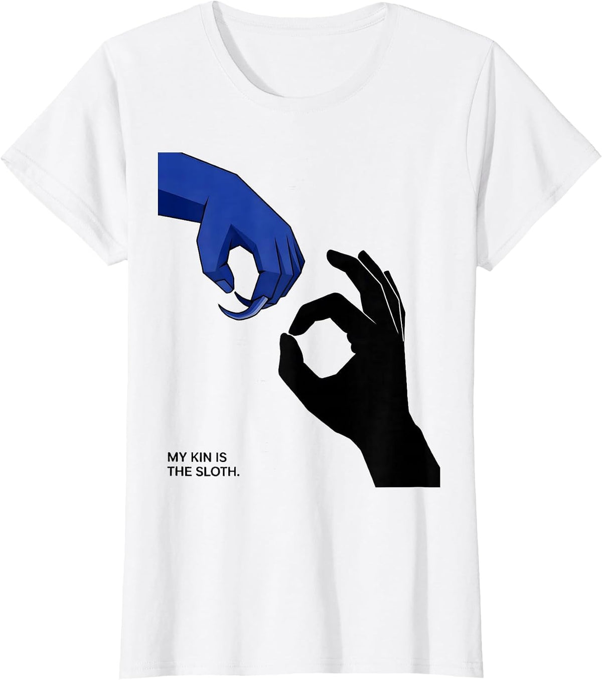 My Kin Is The Sloth Funny Sloth Lover Gift Cute Humor T-Shirt - White