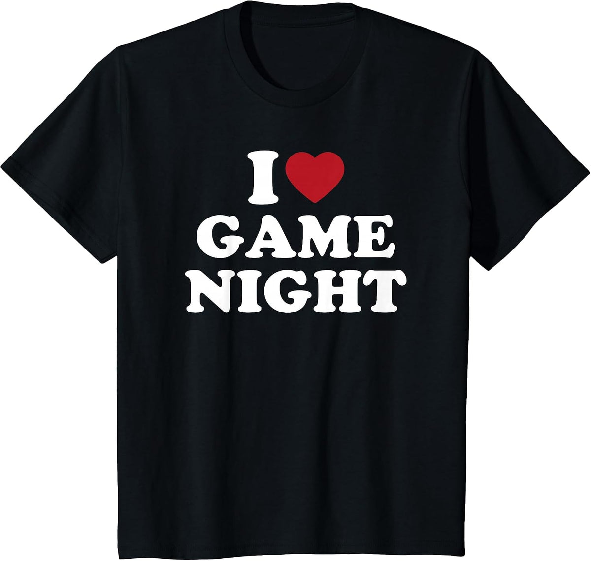 I Love Game Night Funny Board Game Dice Party Gamer T-Shirt - Black
