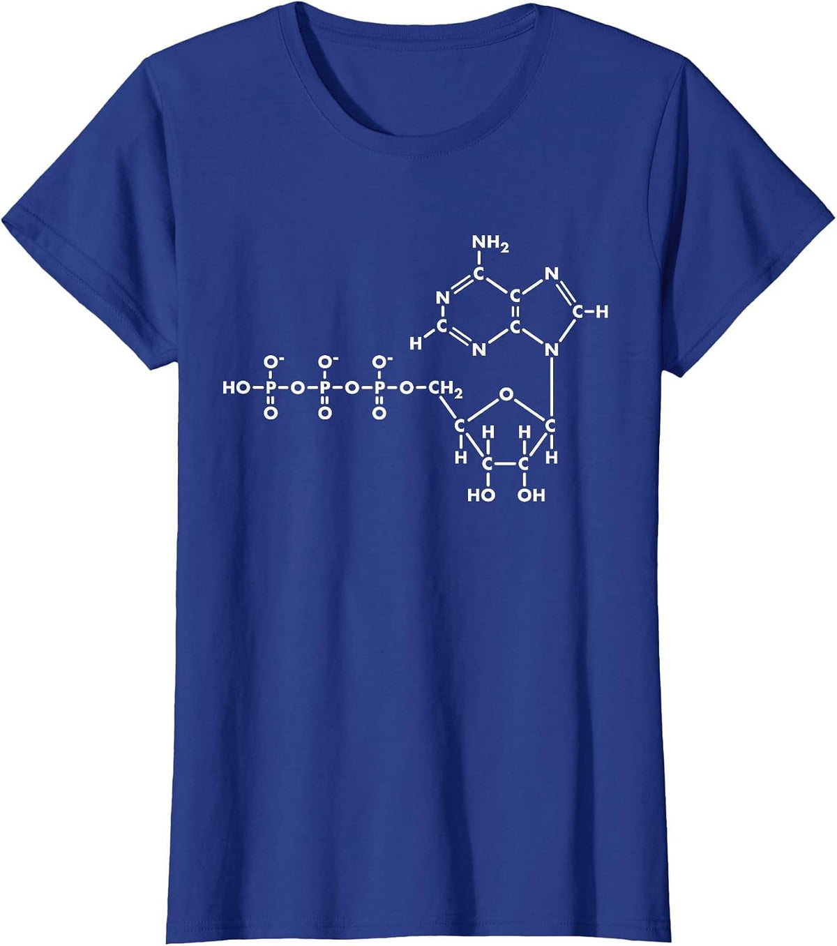 Adenosine Triphosphate ATP Organic Chemistry T-Shirt - Royal Blue