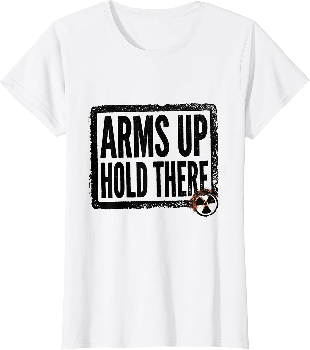 Arms Up Hold There Rubber Stamp Radiology Tech Rad Tech T-Shirt - White
