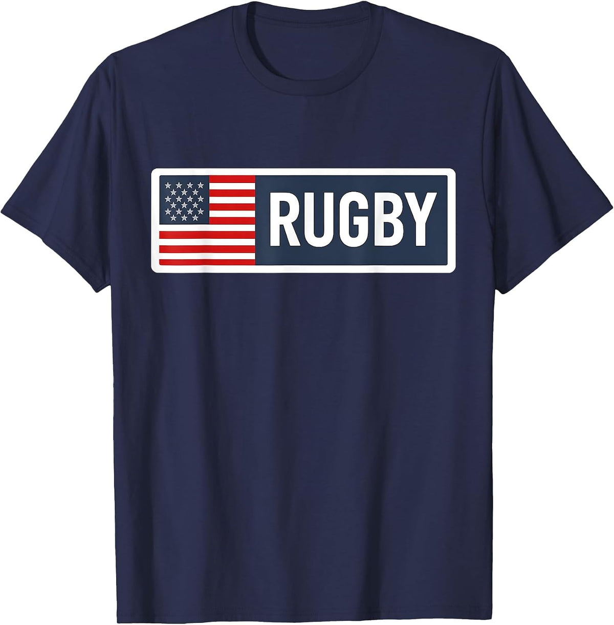 USA Rugby American Flag T-Shirt - Navy Blue