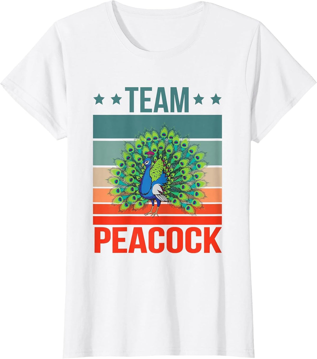 Team Peacock Quote Birdwatching Birding Bird Peacock T-Shirt - White
