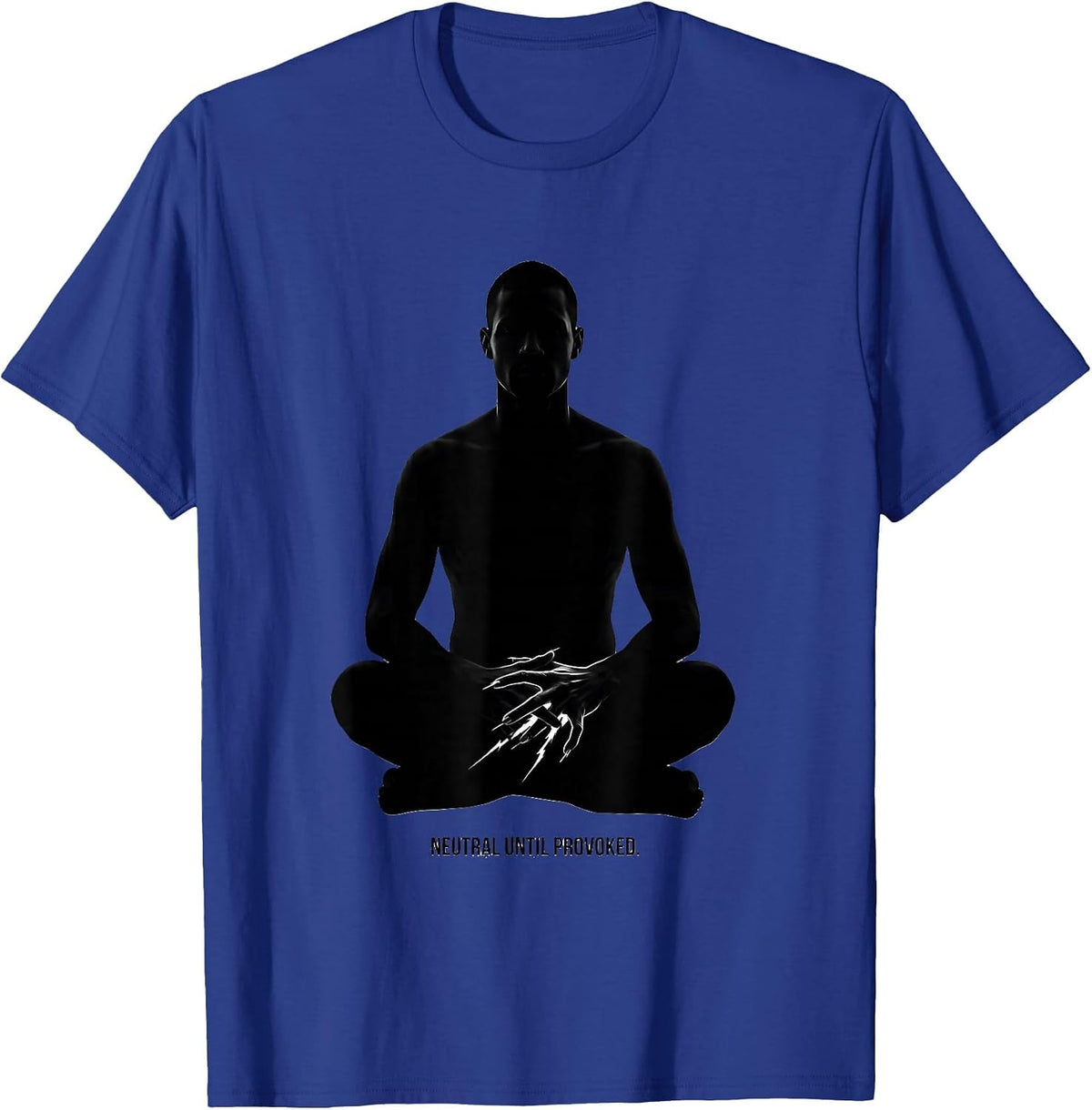 Men's Neutral Until Provoked Chaotic Neutral Roleplaying Humor T-Shirt - Royal Blue