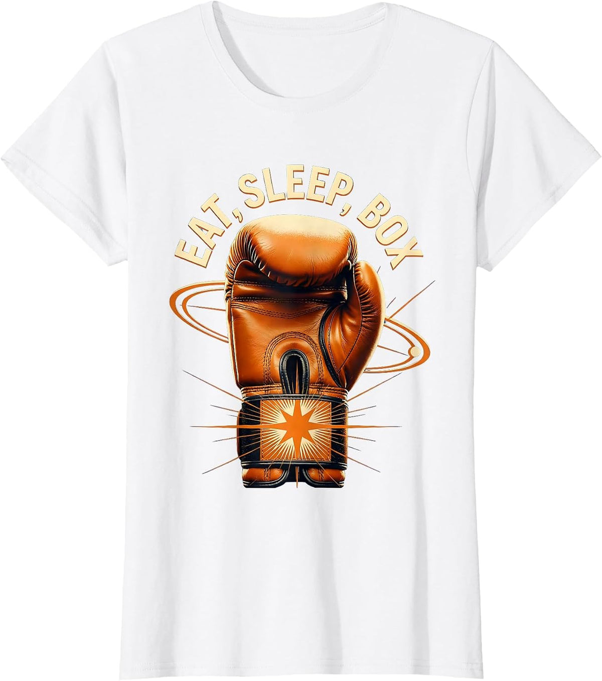 Eat Sleep Box Repeat Boxing Lifestyle Design T-Shirt - White